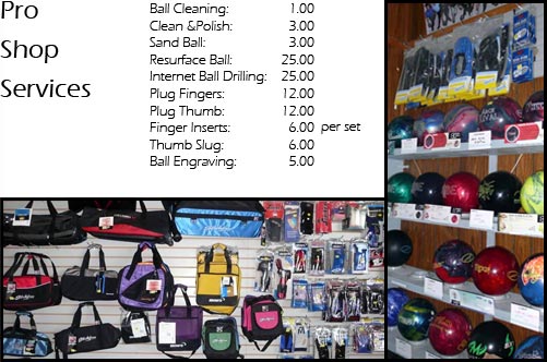 Tri-City Lanes offers a full Pro Shop